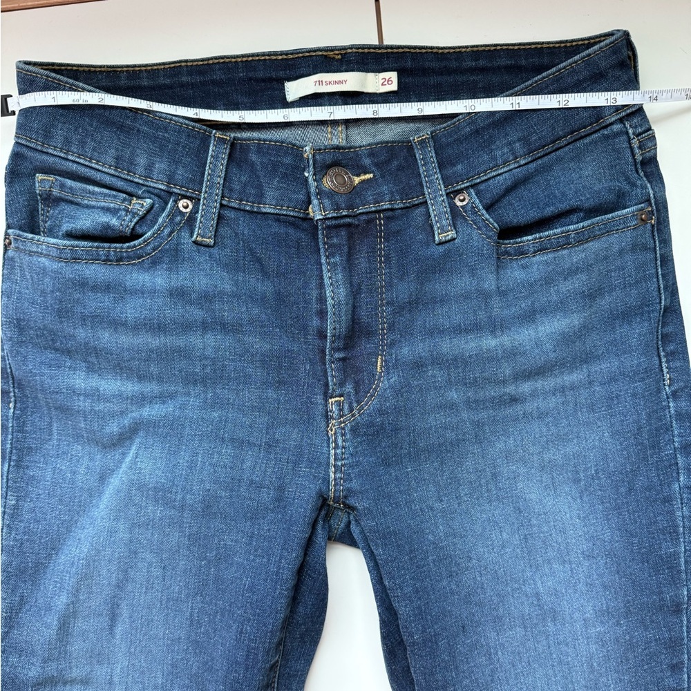 Levi’s 711 skinny women’s jeans dark wash - Picture 7 of 9